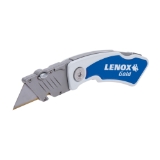 Lenox® 10771FLK1G Lockable Utility Knife, 1-1/8 in W Trapezoid Blade, Bi-Metal Blade, 1 Blade Included