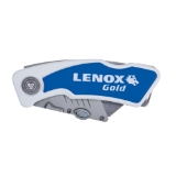 Lenox® 10771FLK1G Lockable Utility Knife, 1-1/8 in W Trapezoid Blade, Bi-Metal Blade, 1 Blade Included