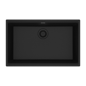 Franke MAG11028-MBK Maris Undermount 33-in x 22-in Granite Single Bowl Kitchen Sink, Matte Black