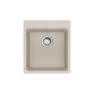 Franke MAG61015-CHA-S Maris Dual Mount 17.31-in x 19.69-in Granite Single Bowl Bar/Prep Sink, Champagne