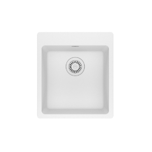 Franke MAG61015-PWT Maris Dual Mount 17.31-in x 19.69-in Granite Single Bowl Bar/Prep Sink, Polar White