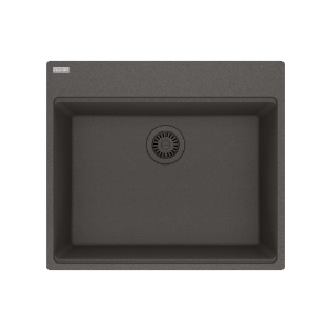 Franke MAG61023-SLG Maris Topmount 25-in x 22-in Granite Single Bowl Kitchen Sink, Slate Grey