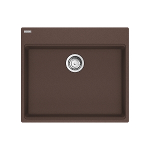 Franke MAG61023L-MOC-S Maris Dual Mount 25-in x 22-in Granite Dual Mount Single Bowl Laundry Sink, Mocha