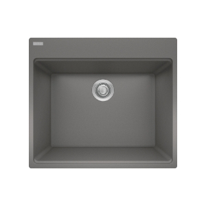 Franke MAG61023L-SHG-S Maris Dual Mount 25-in x 22-in Granite Dual Mount Single Bowl Laundry Sink, Stone Grey