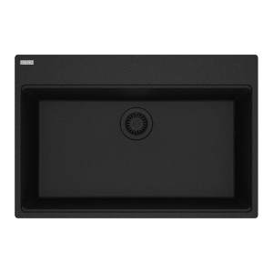 Franke MAG61029-ONY Maris Topmount 31-in x 20.88-in Granite Single Bowl Kitchen Sink, Onyx
