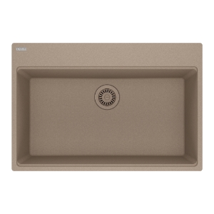 Franke MAG61029-OYS Maris Topmount 31-in x 20.88-in Granite Single Bowl Kitchen Sink, Oyster