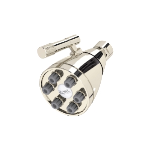 Perrin & Rowe® MB0190PN Bellia Showerhead Shower Calliano Adjustable, 1.75 gpm Min, Wall Mounting, Polished Nickel