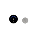 THERMASOL® MTC-SVRD-SC MicroTouch Series Modern Steam Shower Kit, LED Display, Round Panel, Satin Chrome