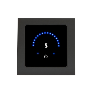 THERMASOL® MTMR-MB MicroTouch Series Modern Steam Shower Control Unit, LED Display, Square Panel, Matte Black