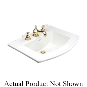 Mansfield® 531095 268 Barrett™ Self-Rimming Lavatory With Concealed Front Overflow, Barrett™, Rectangle Shape, 8 in Faucet Hole Spacing, 23-1/16 in W x 18-5/8 in D x 7-7/8 in H, Drop-In Mount, Vitreous China, White