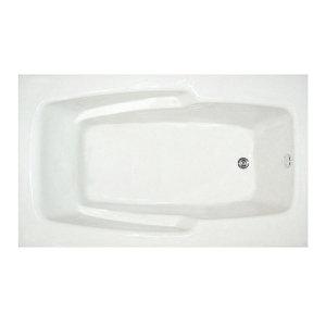 Mansfield® 6018554300 6018 Pro-Fit Bathtub, Whirlpool, Rectangle Shape, 59-3/4 in L 35-3/4 in W, End Drain