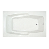 Mansfield® 6018550000 6018 Pro-Fit Bathtub, Whirlpool, Rectangle Shape, 59-3/4 in L 35-3/4 in W, End Drain, White