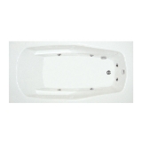 Mansfield® 6021550001 6021 Pro-Fit Bathtub, Whirlpool, Rectangle Shape, 71-1/2 in L 35-1/2 in W, End Drain