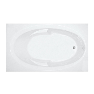 Mansfield® 6027550000 6027 Pro-Fit Bathtub, Whirlpool, Rectangle Shape, 71-1/2 in L 42 in W, End Drain, White