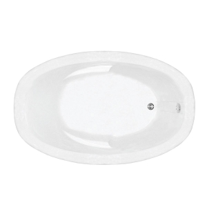 Mansfield® 6530554300 6530 Pro-Fit Bathtub, Oval Shape, 68 in L 42 in W, End Drain