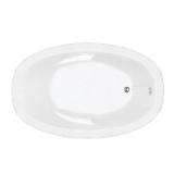 Mansfield® 6030555000 6030 Pro-Fit Bathtub, Whirlpool, Oval Shape, 68 in L 42 in W, End Drain