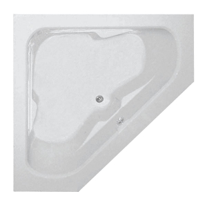 Mansfield® 6039550011 6039 Pro-Fit Bathtub, Whirlpool, Corner Shape, 59-3/4 in L 59-3/4 in W, Center Drain