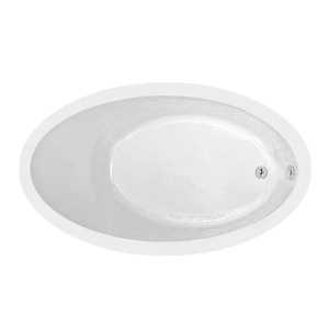 Mansfield® 6517550000 6517 Pro-Fit Bathtub, Oval Shape, 60 in L 36 in W, End Drain, White