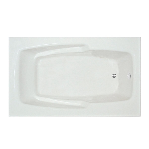 Mansfield® 6619554300 6619 Pro-Fit Left Hand Bathtub, Rectangle Shape, 59-3/4 in L 35-3/4 in W, End Drain