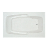 Mansfield® 6619554300 6619 Pro-Fit Left Hand Bathtub, Rectangle Shape, 59-3/4 in L 35-3/4 in W, End Drain