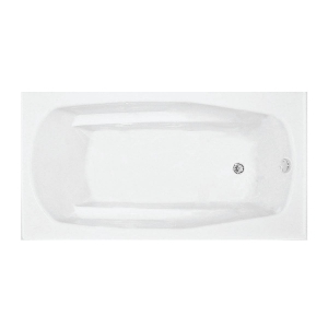 Mansfield® 6123A55000 6123A Pro-Fit Left Hand Access Panel Bathtub, Whirlpool, Rectangle Shape, 72 in L 36 in W, End Drain, White