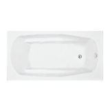 Mansfield® 6123A55000 6123A Pro-Fit Left Hand Access Panel Bathtub, Whirlpool, Rectangle Shape, 72 in L 36 in W, End Drain, White