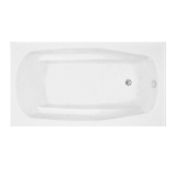 Mansfield® 6654554300 6654 Pro-Fit Right Hand Bathtub, Rectangle Shape, 59-3/4 in L 31-3/4 in W, End Drain