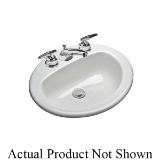 Mansfield® 237-1 MS Mansfield® Drop-In Self-Rimming Lavatory Sink, Oval Shape, 17 in W x 8 in D x 20-1/2 in H, Drop-In Mount, Vitreous China, White
