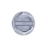 Metallics JQK10V Self-Piercing Tapping Screw With Double Lead Thread, #8, 3/4 in OAL, Indented Hex/Washer Head, Hex/Slotted Drive, Steel, Zinc Plated, Sharp Point
