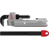 Milwaukee® CHEATER™ 48-22-7318 Adaptable Pipe Wrench, 11 in or 18 to 24 in Pipe, 17.13 in OAL, Overbite Jaw, Red/Silver Aluminum Handle