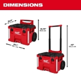 Milwaukee® 48-22-8427 PACKOUT™ Rolling Tool Box, 19.5 in H 22 in W