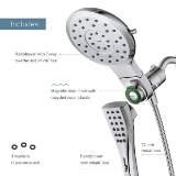 Moen® 220C3EP Verso Standard with Handshower Spray Head, 1.75 gpm Max Flow, 8 Sprays, 7 in Head, 1/2 in Connection, Chrome