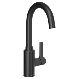 Moen® 5882BL 5882 Pull-Down Bar Faucet, Genta™ LX, Matte Black, 1 Handle, 1.5 gpm Flow Rate