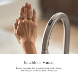 Moen® S7235EV2C Sinema™ Pulldown Kitchen Faucet, 1.5 gpm, Chrome, 1 Handle, 1 Faucet Hole, Commercial