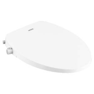 Moen® EB500-E Toilet Seat, Moen, Elongated Bowl, White, Quick Release Hinge