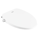 Moen® EB500-E Toilet Seat, Moen, Elongated Bowl, White, Quick Release Hinge