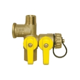 Webstone H-41672 Pro-Pal® H-41672 Standard Ball Valve, 1/2 in Nominal, FNPT x MNPT x FNPT x Hose End Style, Full Port