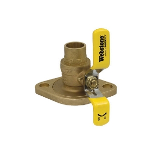 Webstone The Isolator® 51405 5140 Standard Uni-Flange Ball Valve, 1-1/4 in Nominal, C x Rotating Flanged End Style, Forged Brass Body, Full Port, PTFE Softgoods