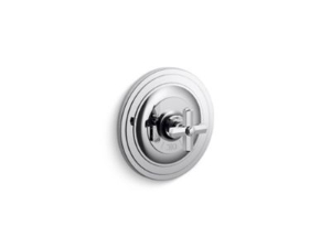 KALLISTA® P22762-XX-CP For Town Thermostatic Trim, Cross Handle, Polished Chrome