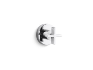 KALLISTA® P24423-CR-CP One™ Volume Control Trim, Cross Handle, Polished Chrome