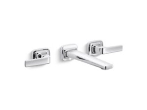 KALLISTA® P24702-LV-CP Per Se® Wall-Mount Sink Faucet, Lever Handles, Polished Chrome