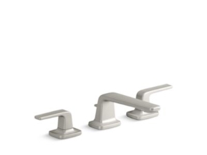 KALLISTA® P24703-LV-AG Per Se® Deck-Mount Bath Faucet W/ Diverter, Lever Handles, Brushed Nickel