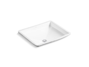 KALLISTA® P72027-WO-0 Barbara Barry For Him Under-Mount Sink with Overflow, White