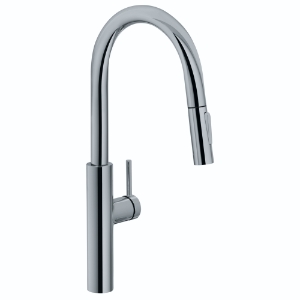 Franke PES-PDX-SNI Pescara 19.7-inch Single Handle Pull-Down Kitchen Faucet, Satin Nickel