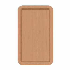 Franke PT-41S Pescara 11.0-in. x 18.5-in. Solid Wood Cutting Board