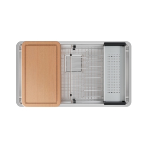 Franke PTX110-31-WKC Pescara Undermout Workstation Sink, 18 Gauge, Stainless Steel, Single Bowl, 32-1/2"L x 18.56" W