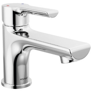 Peerless® P1512LF Flute™ Single Top Handle Lavatory, 1 gpm Flow Rate, 2.63 in H Spout, 1 Handle, Pop-Up Drain, 1 Faucet Hole, Chrome, Lavatory Function