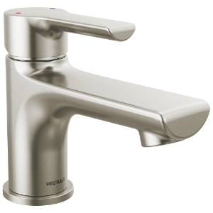 Peerless® P1512LF-BN Flute™ Single Top Handle Lavatory, 1 gpm Flow Rate, 2.63 in H Spout, 1 Handle, Pop-Up Drain, 1 Faucet Hole, Brushed Nickel, Lavatory Function