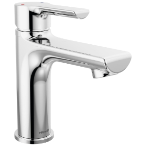 Peerless® P1513LF Flute™ Single Top Handle Lavatory, 1 gpm Flow Rate, 3.93 in H Spout, 1 Handle, Pop-Up Drain, 1 Faucet Hole, Chrome, Lavatory Function