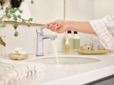 Peerless® P1513LF Flute™ Single Top Handle Lavatory, 1 gpm Flow Rate, 3.93 in H Spout, 1 Handle, Pop-Up Drain, 1 Faucet Hole, Chrome, Lavatory Function